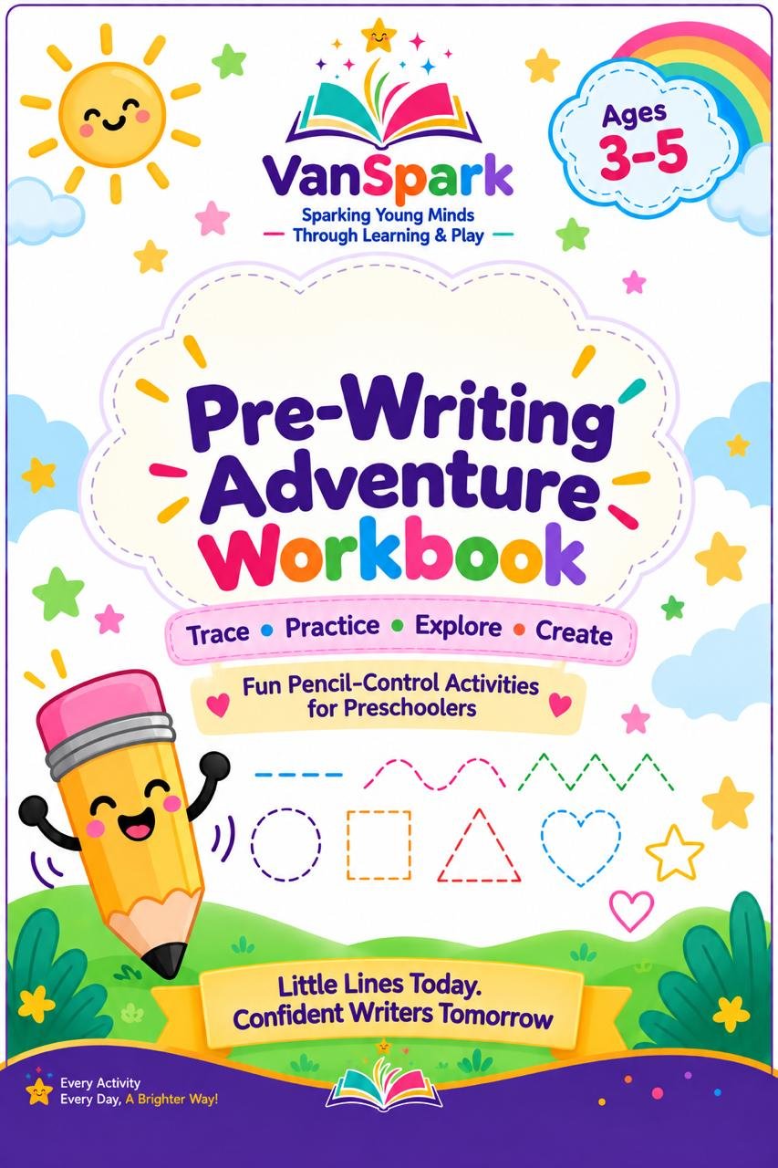 Vanspark Pre Writing Adventure Workbook